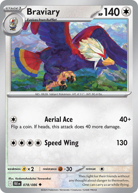 Braviary 078/086 - POKEMON SCARLET & VIOLET: BLACK BOLT